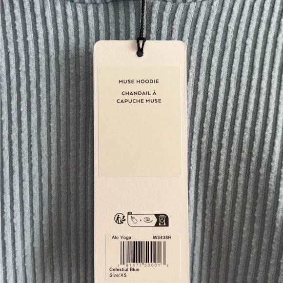 NWT ALO Yoga Muse Hoodie Celestial blue XS - Picture 8 of 10
